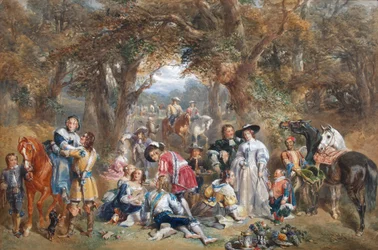 Fête champêtre in de tijd van Karel II, 1852