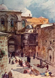 Het voorplein van de Heilig Grafkerk, 1902