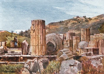 De Tempel van Hera in Olympia
