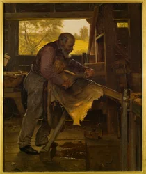 Een hertenhuid voorbereiden, 1904