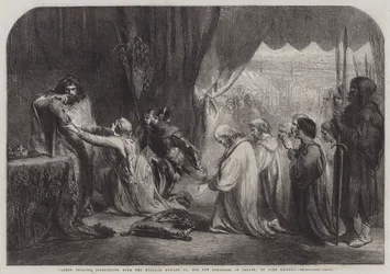 Koningin Philippa smeekt haar man Edward III voor de burgers van Calais