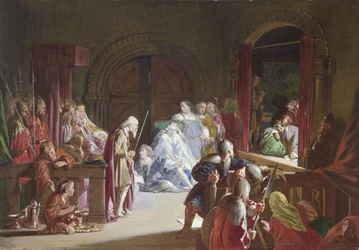 De heropvoering van de dood van Hamlets vader, Act III, Scene 2