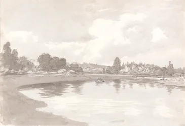 Op de rivier de Wye met de ruïnes van Wilton Castle op een bocht in de rivier