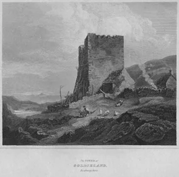 De toren van Goldieland, Roxburghshire, 1814