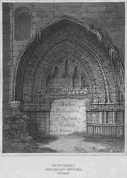Westelijke ingang van Holyrood Chapel, Edinburgh, 1814