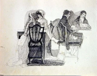 Twee Groepen in een Interieur