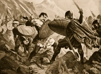 Tsaar Michael Shishman van Bulgarije gedood in de Slag bij Velbazhd, 1330