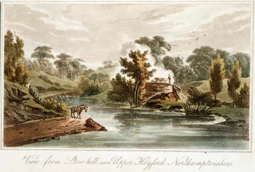 Grand Junction Kanaal vanaf Stow Hill nabij Upper Heyford, Northamptonshire