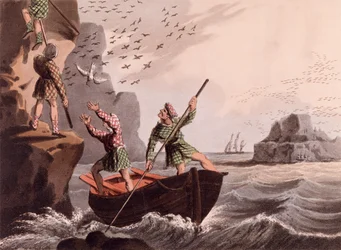 Vogels vangen van onderen uit Foreign Field Sports, uitgegeven door Edward Orme
