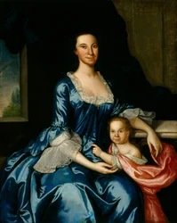 Portret van mevrouw Matthew Tilghman en haar dochter, Anna Maria