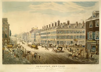 Broadway, New York, uitgegeven 1850