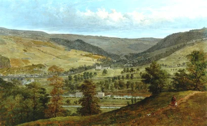 Cragg Vale & Stocks Hall vanuit Broadbottom, 1869