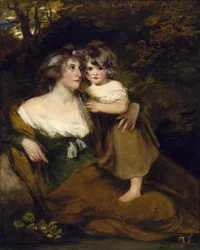 De gravin van Darnley en haar dochter, Lady Elizabeth Bligh