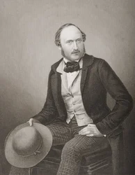 Z.K.H. Prins Albert (1819-61) Prins-Gemaal van Groot-Brittannië en Ierland, gegraveerd door D.J. Pound van een foto, uit 