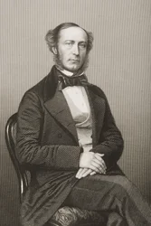 John Walter (1818-94) gegraveerd door D.J. Pound van een foto, uit 
