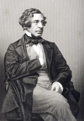 Samuel Warren (1807-77) gegraveerd door D.J. Pound van een foto, uit 