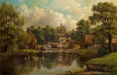 Boerderij in Wood Lane, Handsworth, 1850-1908