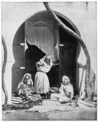 Groep vrouwen, Algerije, Afrika, eind 19e eeuw