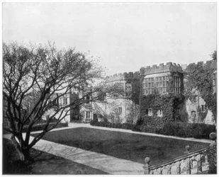 Haddon Hall bij Bakewell, Derbyshire, Engeland, eind 19e eeuw