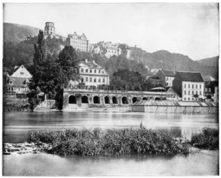 Kasteel Heidelberg, Duitsland, eind 19e eeuw