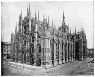 Kathedraal van Milaan, Italië, eind 19e eeuw
