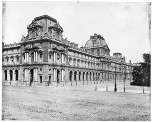 Het Louvre, Parijs, eind 19e eeuw