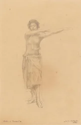 Taupo danst de Staande Siva, Samoa