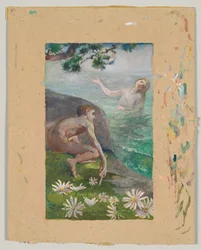 Lied van de Sirene, c.1883-84 (aquarel)