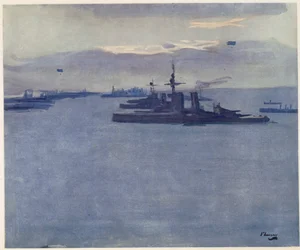 De Firth of Forth, wind, 1917, uit Britse kunstenaars aan het front, Voortzetting van het westfront, 1918
