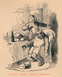 Een Afschrikwekkend Voorbeeld. Dood van Hardicanute