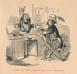 Robert Curthose probeert een rekening te laten disconteren, c1860