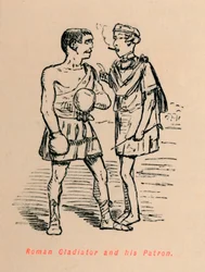 Romeinse gladiator en zijn patroon, 1852