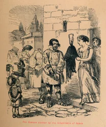 De Romeinen gekleed door de inwoners van Capua, 1852
