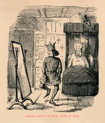 Onbetamelijk gedrag van Hendrik, prins van Wales, ca. 1860