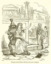 Virginia weggerukt door een Minion in de Dienst van Appius