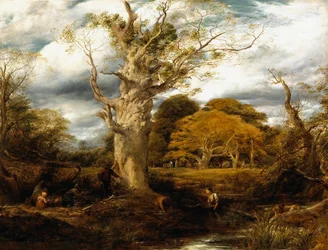 Een bos tafereel, 1844