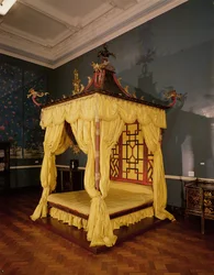 Vierposterbed, in Chinese stijl, 1750s