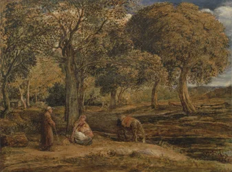 Landschap met Familie Groep, Mogelijk De Rust op de Vlucht naar Egypte
