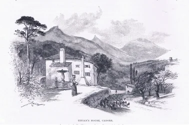 Het huis van Titiaan, Cadore, uit The Magazine of Art 1893, Cassell and Company