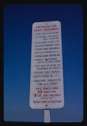 Strand, Boardwalk Regels, Seaside Heights, New Jersey, Verenigde Staten
