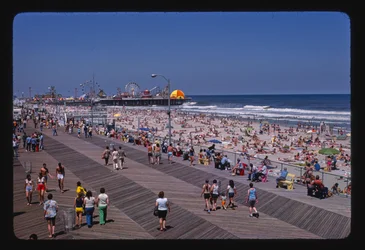Boardwalk, strand, Casino Pier, Seaside Heights, New Jersey, Verenigde Staten