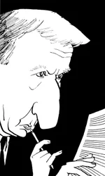 Richard Rodney Bennett, karikatuur door John Minnion