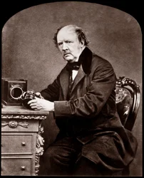 Portret van William Henry Fox Talbot (1800-1877), Engelse natuurkundige en fotografiepionier, 1864