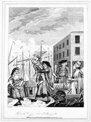 Een Cornish Hug in Billingsgate, 1781