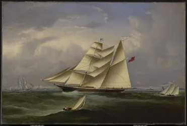 De oceaanbruid verlaat de haven van Halifax