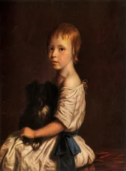 De Eerwaarde George Scobell, D.D. als Kind, Met Zijn Hond Fop, ca. 1780, 1934