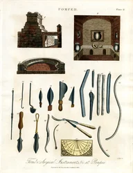 Chirurgische instrumenten en artefacten uit Pompeii