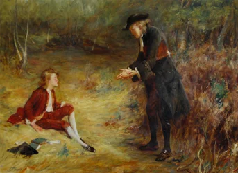 John Pettie - Een preek langs de weg