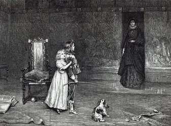 De verschijning van de gravin van Derby in de Gouden kamer, scène uit Scott