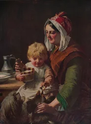 Etenstijd, ca. 1850, ca. 1915